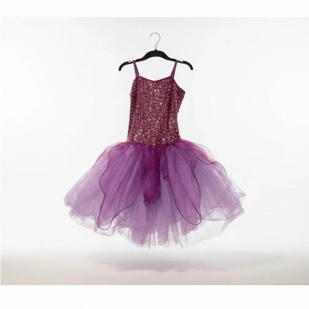 Curtain Call Purple Sequin Costum